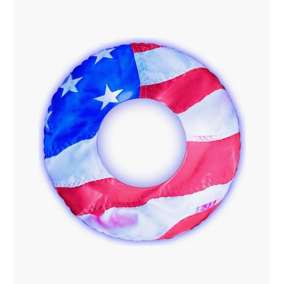 PoolCandy Illuminated Large LED Pool Tube 40 Inches Stars and Stripes Collection - Picture 1 of 4
